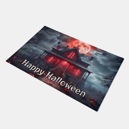 spookwoning | Happy Halloween Deurmat (Schuin)