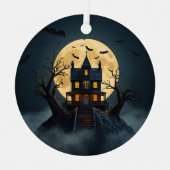 Spooky 3D Haunted House Halloween Ornament (Voorkant)