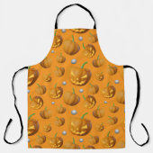 Spooky 3D Jack O'Lantern Pumpkin Pattern Schort (Voorkant)