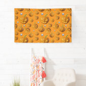 Spooky 3D Jack O'Lantern & Pumpkin Pattern Spandoek (Insitu)
