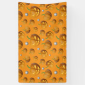 Spooky 3D Jack O'Lantern & Pumpkin Pattern Spandoek (Verticaal)