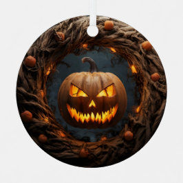 Spooky 3D pompoen krans Halloween Ornament