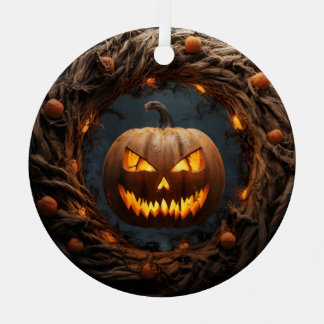 Spooky 3D pompoen krans Halloween Ornament