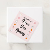 Spooky 4e verjaardag bedankjes labels (In situ)