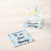 Spooky 4e verjaardag kartonnen onderzetters (Insitu)