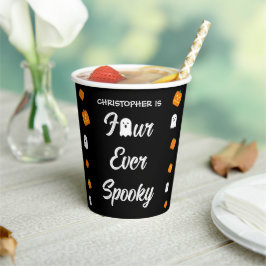 Spooky 4e verjaardag papieren bekers