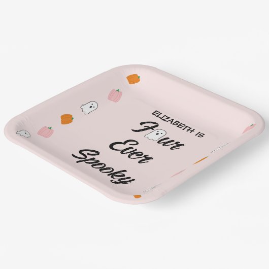 Spooky 4e verjaardag papieren bordje (Gebogen)