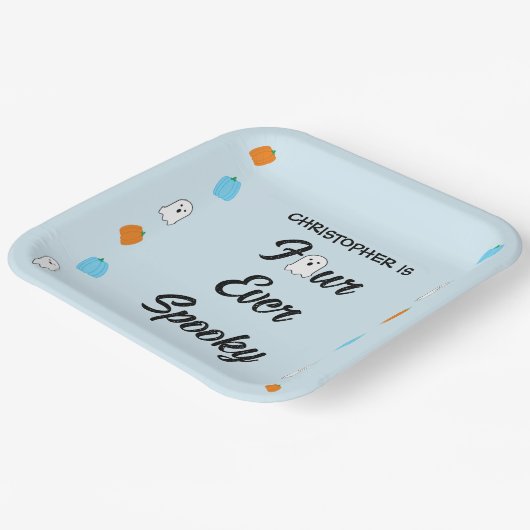 Spooky 4e verjaardag papieren bordje (Gebogen)