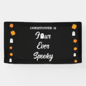 Spooky 4e verjaardag spandoek (Horizontaal)