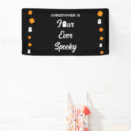 Spooky 4e verjaardag spandoek