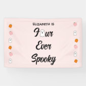 Spooky 4e verjaardag spandoek (Horizontaal)