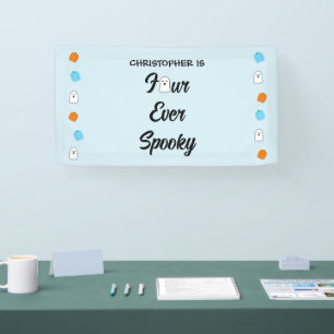 Spooky 4e verjaardag spandoek