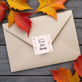 Spooky 4e verjaardag vierkante sticker