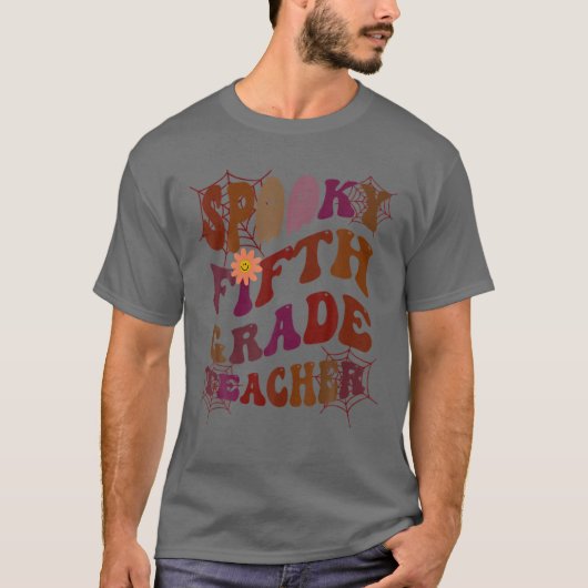 SPOOKY 5TH GRADE TEACHER Costuum Dit is mijn Faboo T-shirt (Voorkant)