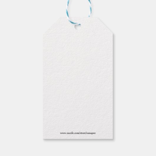 Spooky Abstract Tree Pen Drawing Art Cadeaulabel (Achterkant)