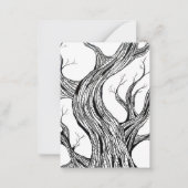 Spooky Abstract Tree Pen Drawing Art Notitiekaartje (Voorkant)
