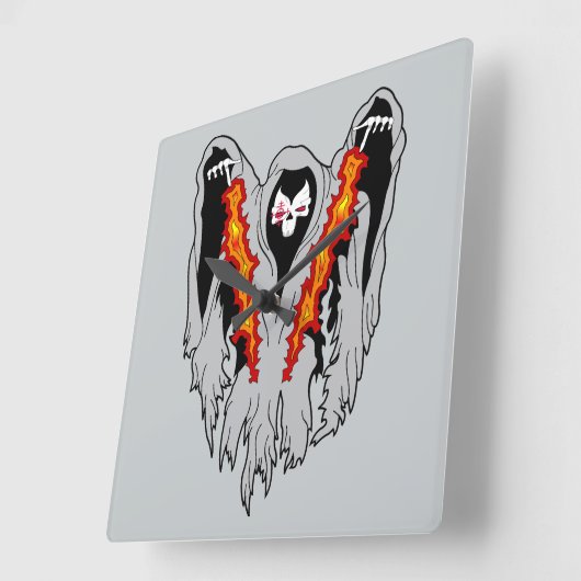 Spooky AC-130 Gunship Vierkante Klok (Hoek)