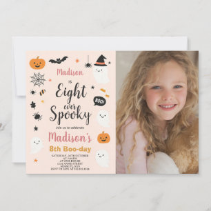 Spooky Acht Kinder Halloween Verjaardagsuitnodigin Kaart
