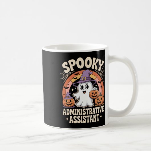 Spooky Administratieve Instant Ghost Pumpkin Hallo Koffiemok (Rechts)