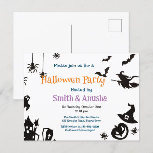 Spooky Adult Halloween Party Invitation Briefkaart