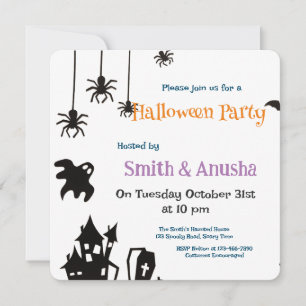 Spooky Adult Halloween Party Invitation Briefkaart