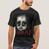 Spooky AF griezelig Gothic poppetje gezicht Hallow T-shirt (Voorkant)