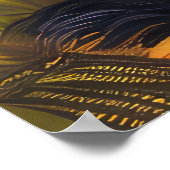 Spooky Affenpinscher Halloween Heks en Pompoen Poster (Hoek)