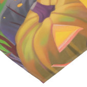 Spooky Akita Halloween Witch & Pumpkin Tafelkleed (Gekanteld)