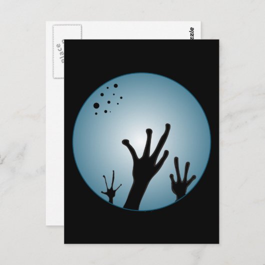 Spooky Alien Science Fiction Hands Briefkaart (Voorkant / Achterkant)