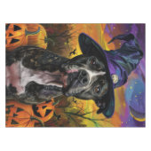 Spooky Amerikaanse Staffordshire Halloween pompoen Tafelkleed (Voorkant (Horizontaal))