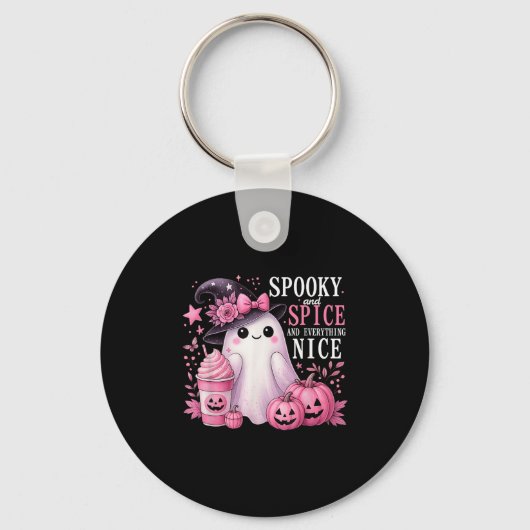 Spooky And Spice And Everything Nice Halloween Pin Sleutelhanger (Voorkant)