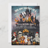 Spooky Animal Costume Party Uitnodiging (Voorkant)