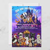 Spooky Animals Halloween Party Uitnodiging (Voorkant)