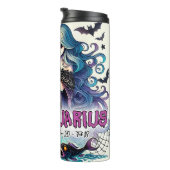 SPOOKY AQUARIUS VERJAARDAG DIERENRIEM HALLOWEEN THERMOSBEKER (Geroteerd rechts)