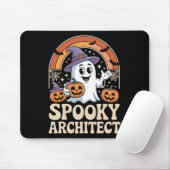 Spooky Architect Ghost Pumpkin Architecture Hallow Muismat (Met muis)