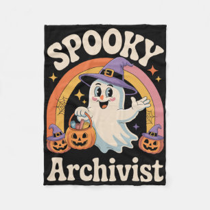 Spooky Archivist Schattige Ghost Pumpkin Archives  Fleece Deken