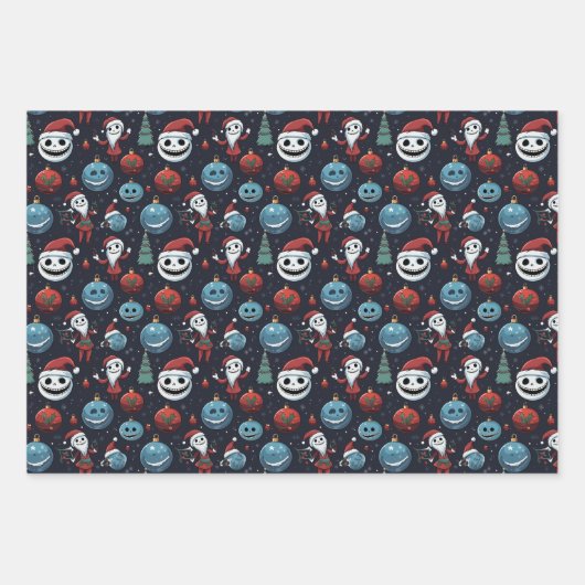 Spooky Art Christmas Inpakpapier Vel (Voorkant 3)