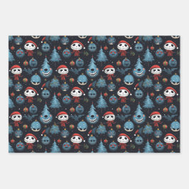 Spooky Art Christmas Inpakpapier Vel