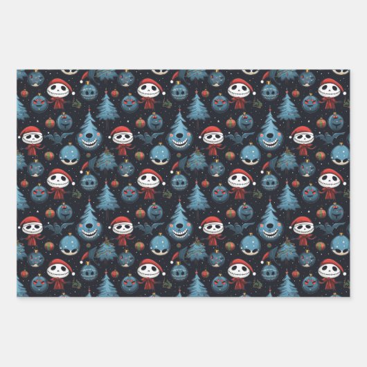 Spooky Art Christmas Inpakpapier Vel (Voorkant)
