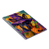 Spooky Australische Kelpie Halloween Pumpkin Notitieboek (Rechterzijde)