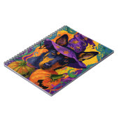 Spooky Australische Kelpie Halloween Pumpkin Notitieboek (Linkerzijde)
