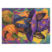 Spooky Australische Kelpie Halloween Pumpkin Tafelkleed (Voorkant (Horizontaal))