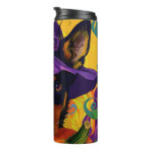 Spooky Australische Kelpie Halloween Pumpkin Thermosbeker (Geroteerd rechts)