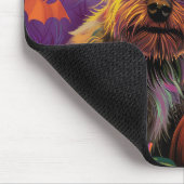 Spooky Australische Terriër Halloween Witch Pumpki Muismat (Hoek)