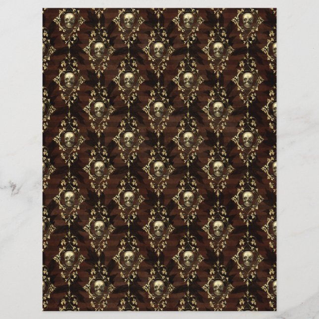 Spooky Autumn Gothic Scrapbook Paper (Voorkant)