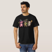Spooky Axolotl Raccoon | Halloweenbeten eng T-shirt (Voorkant volledig)