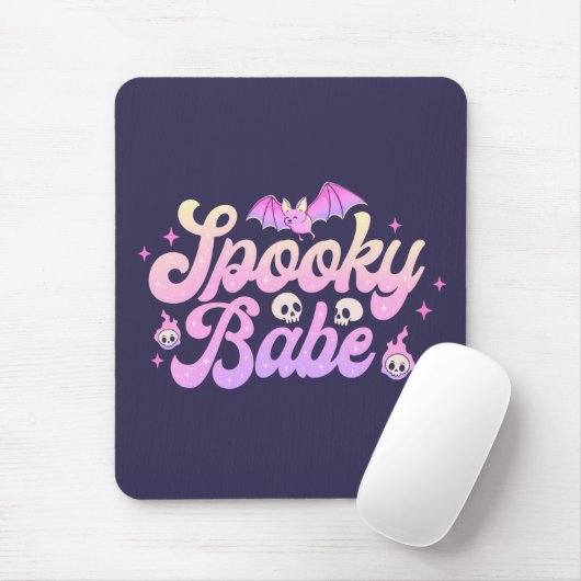 Spooky Babe Cute Halloween Muismat (Met muis)
