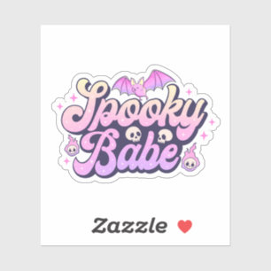 Spooky Babe Cute Halloween Sticker