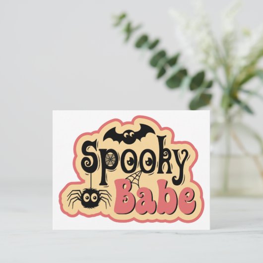 Spooky babe feestdagenkaart (Staand voorkant)