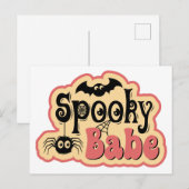 Spooky babe feestdagenkaart (Voorkant / Achterkant)